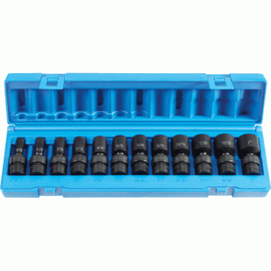 3/8 Dr. 12 Pc. Semi-Deep SAE Universal Set