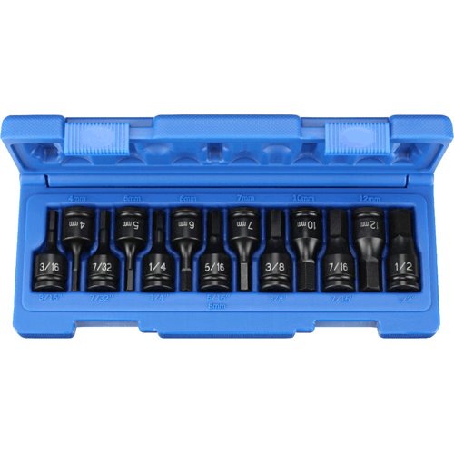 3/8' Dr. Fractional & Metric Hex Driver Set