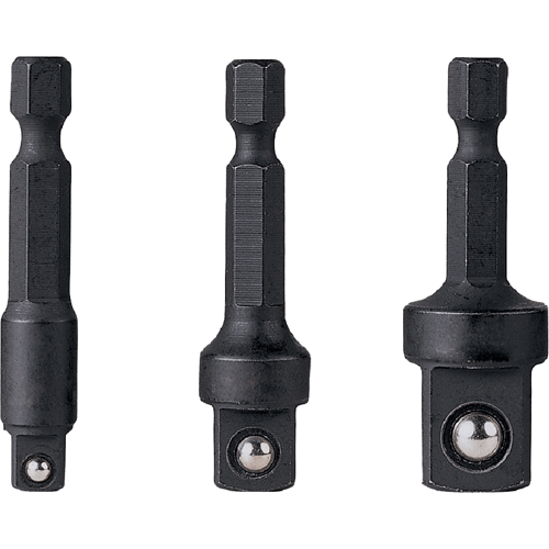 3 Pc. 1/4" Hex Dr. Friction Ball Adapter Set