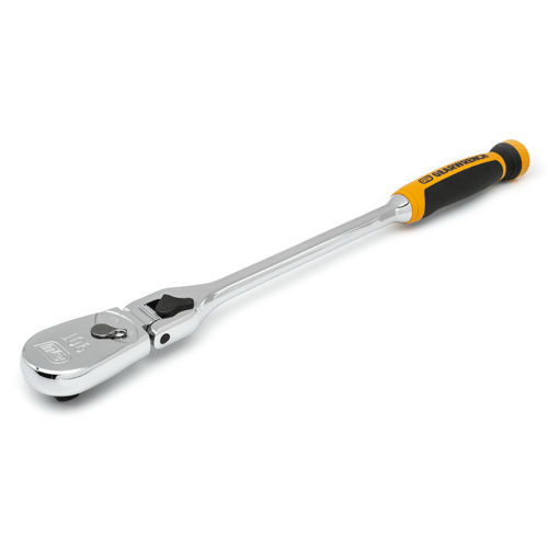 1/2 Drive 90-Tooth Dual Material Locking Flex Head Teardrop Ratchet 17"