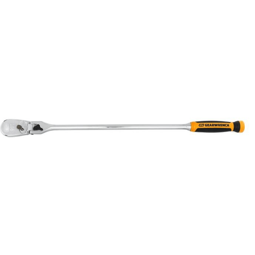 1/2 Drive 90-Tooth Dual Material Locking Flex Head Teardrop Ratchet 24"