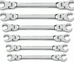 6 Pc. Flex Flare Nut Wrench Set - Metric