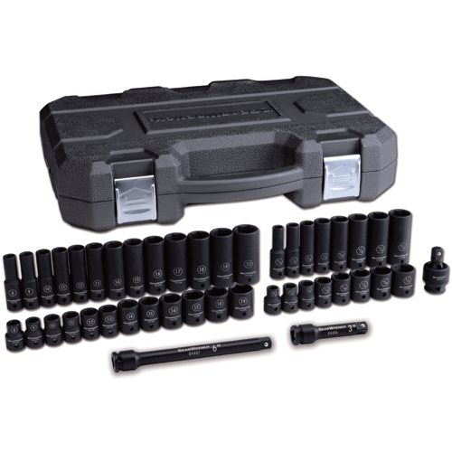 44 Pc. 3/8 Drive 6 Point SAE/Metric Standard/Deep Impact Socket Set