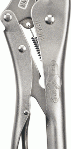 The Original TM Curved Jaw Locking Pliers with Wire Cutter, 10"
