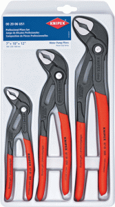 3 Pc. Cobra Plier Set