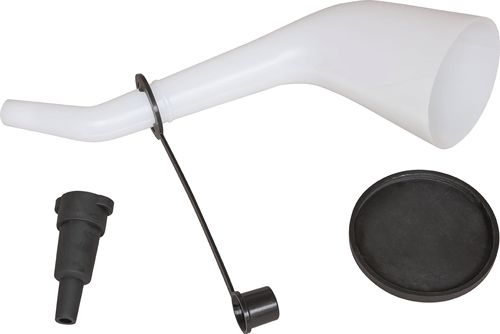 Offset Funnel with Spout Cap and Lid