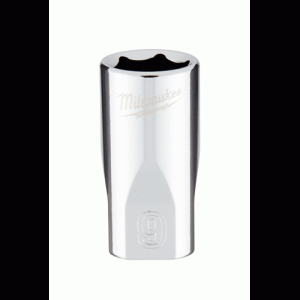 1/4 Dr. Metric 6-Point Standard Socket with FOUR FLAT TM Sides, 9mm