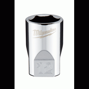 1/4 Dr. Metric 6-Point Standard Socket with FOUR FLAT TM Sides, 12mm