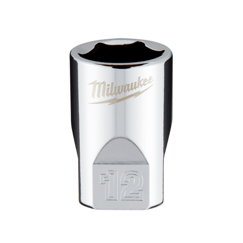 1/4 Dr. Metric 6-Point Standard Socket with FOUR FLAT TM Sides, 12mm