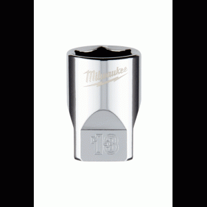 1/4 Dr. Metric 6-Point Standard Socket with FOUR FLAT TM Sides, 13mm