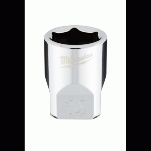 1/4 Dr. Metric 6-Point Standard Socket with FOUR FLAT TM Sides, 14mm