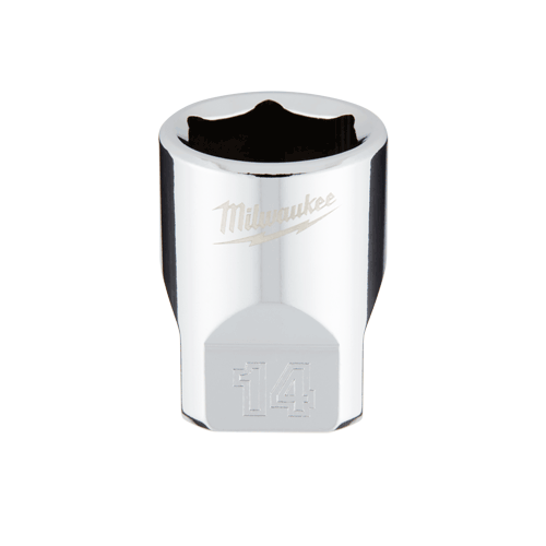 1/4 Dr. Metric 6-Point Standard Socket with FOUR FLAT TM Sides, 14mm