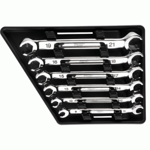6 Pc Double End Flare Nut Wrench Set - Metric
