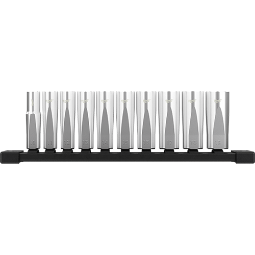 10 Pc 3/8 Metric Deep Well Sockets with FOUR FLAT TM Sides