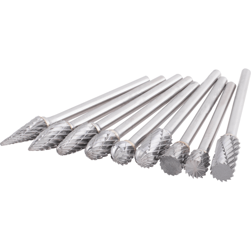 Mini 9 Pc. Double Cut Carbide Bur Kit 1/8" Shank