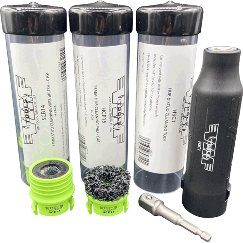 Vim Tools Hub & Stud Cleaning Kit - Car