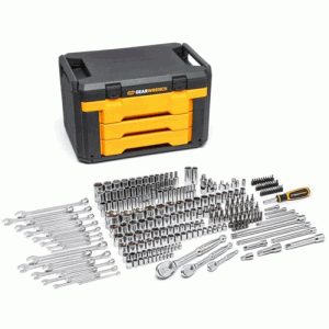 243 Piece 6 Point Mechanics Tool Set in 3 Drawer Storage Box