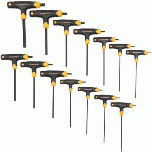 14 Piece SAE/Metric T-Handle Hex Key Set