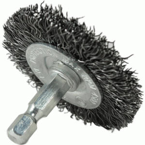 2 CRIMPED WIRE BRUSH ON 1