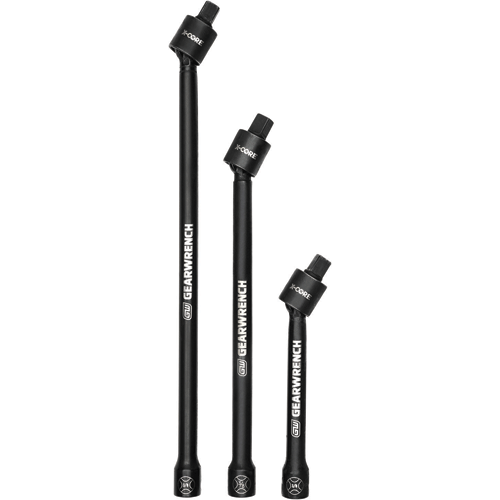 3/8" Drive X-Core TM Pinless Universal Joint Impact Extension Set