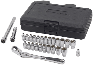 27 Pc. 1/4" Dr. Locking Flex Gear Ratchet Set