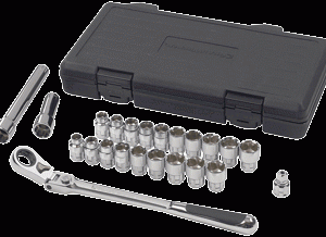 23 Pc. 3/8Dr. Locking Flex Gear Ratchet Set