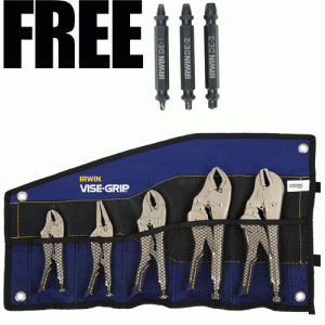 5Pc VISEGRIP Fast Release Locking Pliers Kit with Reduced Hand Span