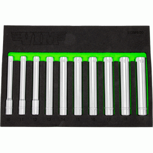 Vim Tools 10 pc. 3/8” Dr. Extra Deep 6pt. Socket Set (10 – 19MM)
